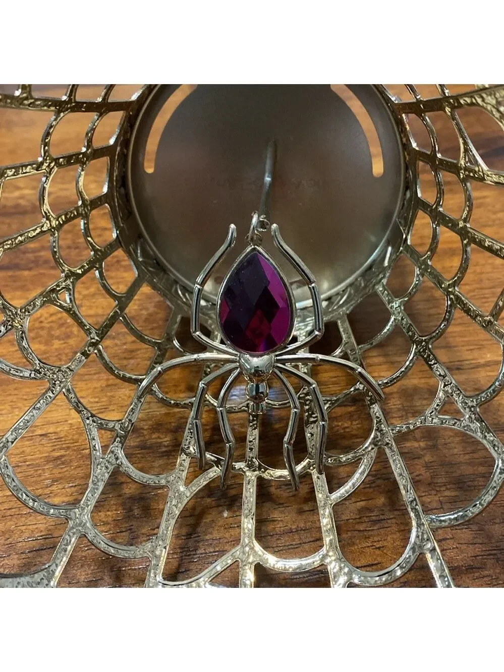 Bath and Body Works Halloween Jeweled Spider single wick candleholder